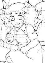 coloriage candy mange